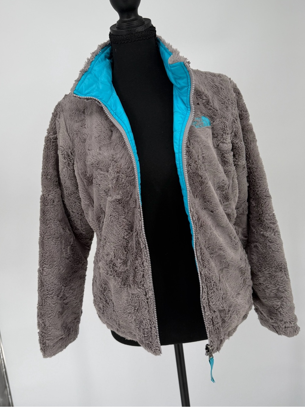 The North Face Women's reversible - teal water proof and teddy lined